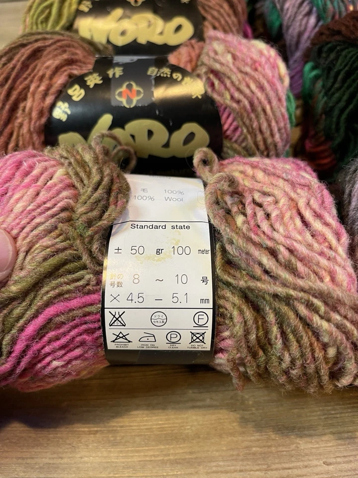 Noro Kureyon 100% Wool Medium Yarn Multi Lot of 10 Skeins For Knitting - Image 3 of 4