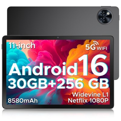 DOOGEE U11Pro Android 16 Tablet 11'' Tablet 30GB+256GB 8580mAh WidevineL1 5G WiFi