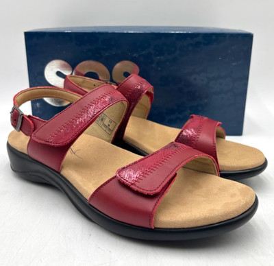 SAS NUDY RUBY/CABERNET Women's NEW Heel-Strap Sandal Red US Size 11 M