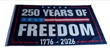 3X5 USA AMERICA 250 YEARS OF FREEDOM 1776-2026 FLAG BANNER 100D W/ GROMMETS