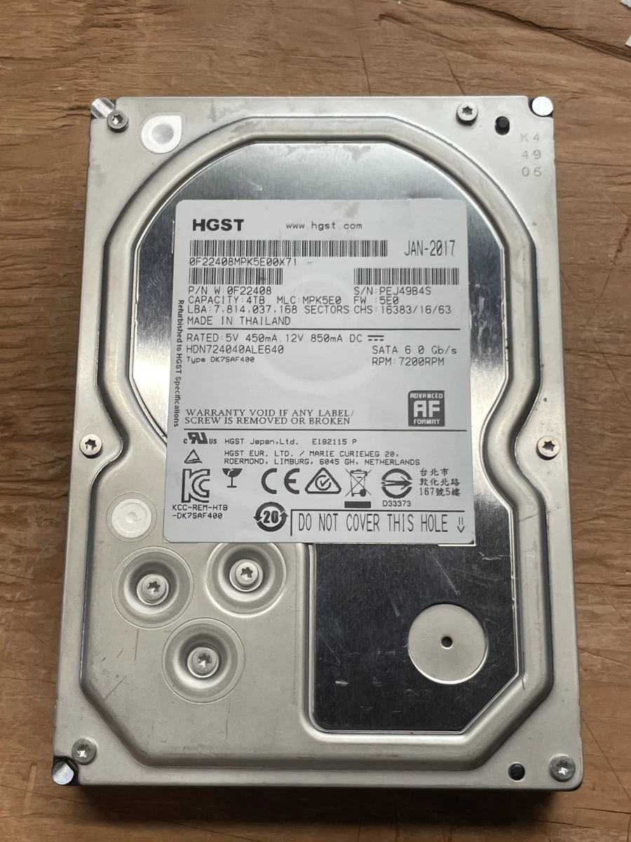 HGST 4TB Computer Internal Hard Disk Drives for sale | eBay