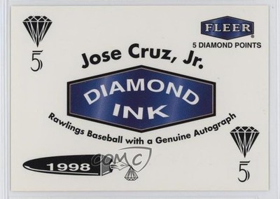 1998 Fleer Tradition Diamond Ink Points 5 Points Jose Cruz Jr 2i9