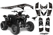 ATV Graphics Kit Decal Sticker For Polaris Phoenix 200 2005-2016 REAPER BLK