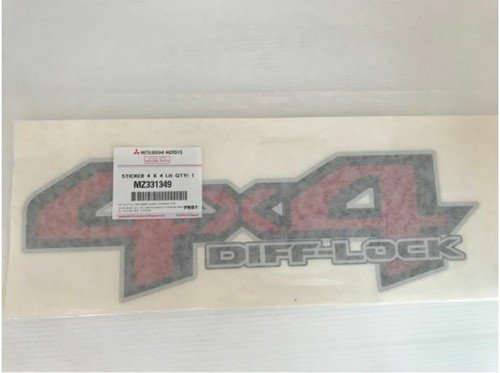 2pc 4x4 DIFF LOCK Genuine Mitsubishi sticker Decal 2022 LR H Triton Plus pickup - Picture 4 of 11