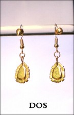 Boucles D'oreilles Percées Vintage - Cristal Bleu Diamant, Fermoir Clous - Occasion En Super état