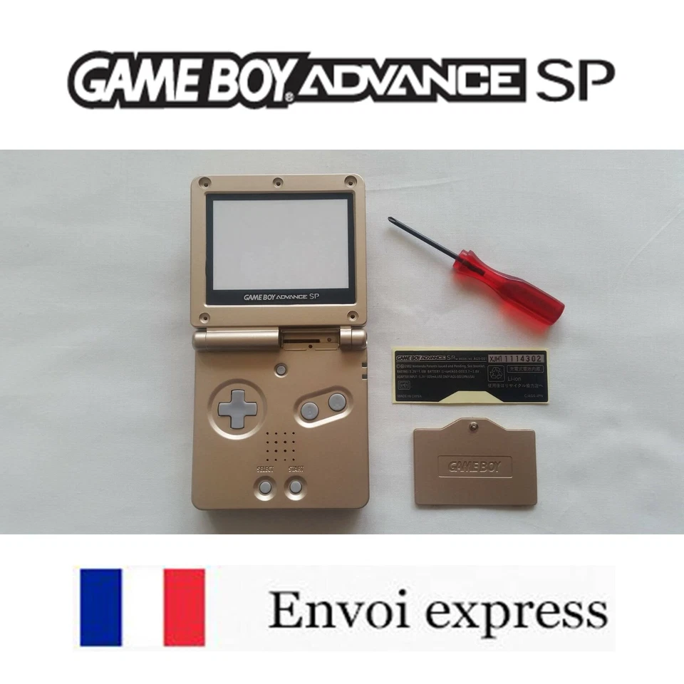 Coque GAME BOY ADVANCE SP Cuivre Cooper - NEUF NEW + tournevis - shell case GBA