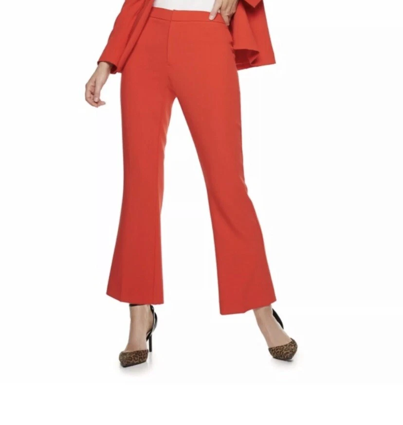 Womens red sale flare pants