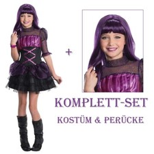 Kinder GOTHIC HEXEN KOSTÜM & PERÜCKE Hallow...