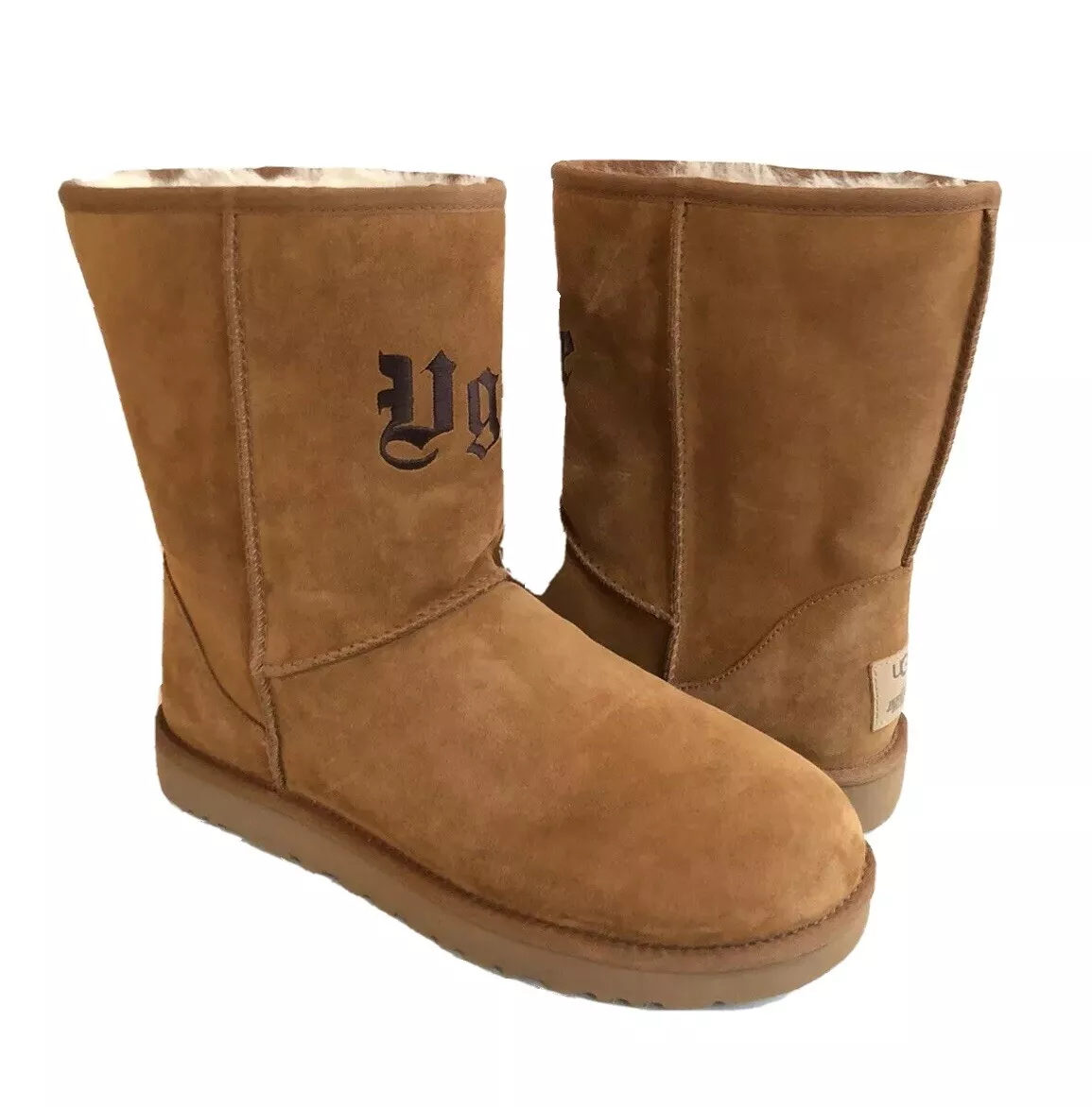 UGG X JEREMY SCOTT MEN CLASSIC SHORT LIFE CHESTNUT BOOTS US 9 EU 42 UK 8
