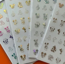 Mickey & Minnie Nail Art Stickers Decal Deco - Choose From 4 Colors New In Bag