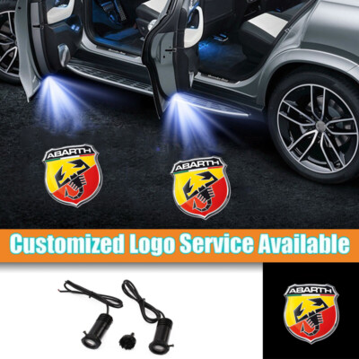 2x HD Scorpion Logo Car LED Shadow Laser Projection Welcome Light for Abarth