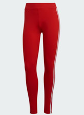 adidas Women's Adicolor Classics 3-Stripes Leggings Red IB7382 SIZE:S g