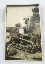 FOTO  MILITARE ELMO FARINA CARRO ARMATO CIVITAVECCHIA ROMA 1930