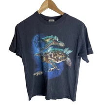 Vintage Key West Turtle Print Nature Ocean T Shirt Size Men’s Small