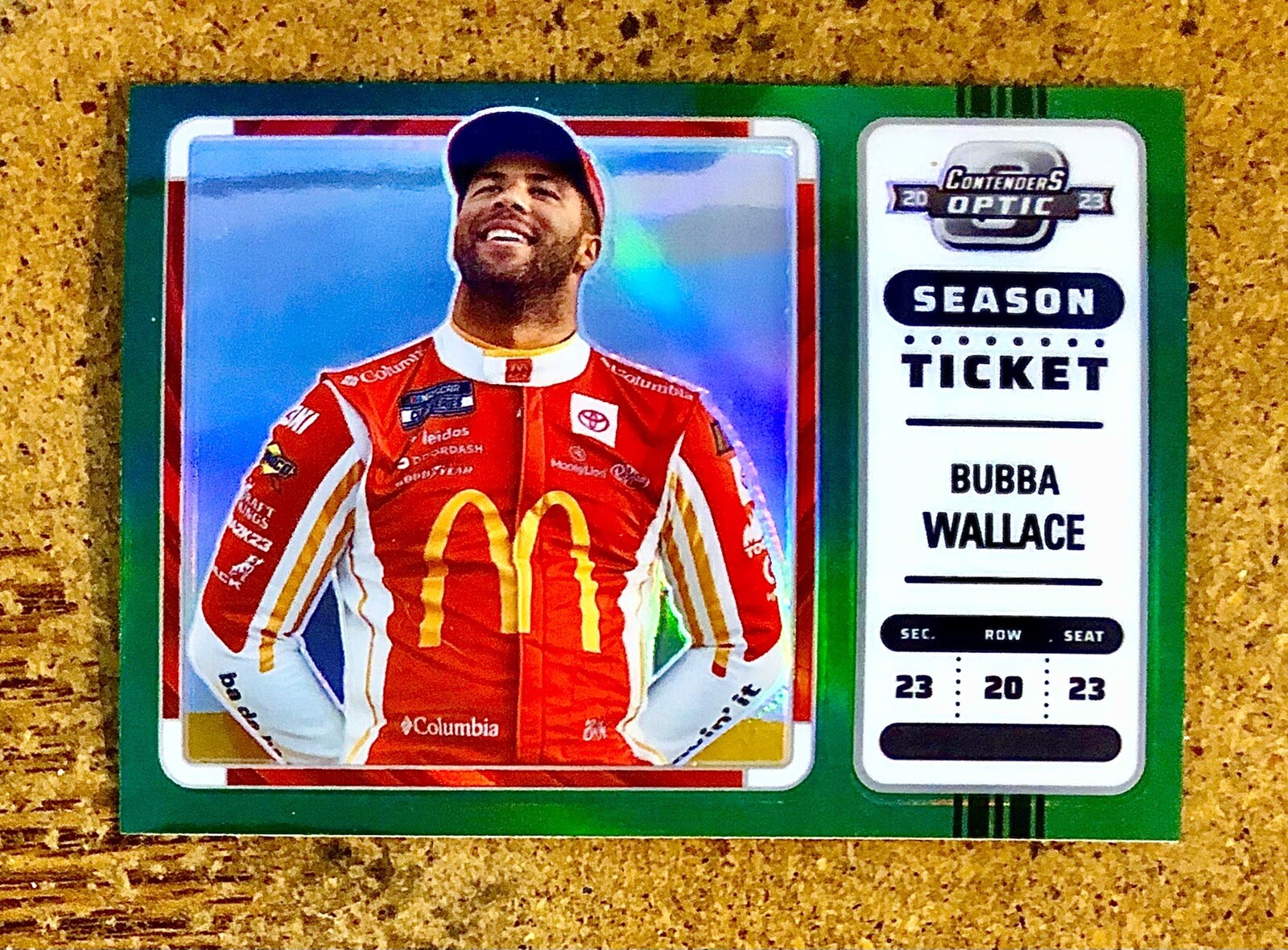 2023 Panini Chronicles Contenders Optic Racing Green Prizm Bubba Wallace #16