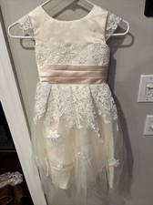 Formal Girls Size 4 Ivory Flower Girl/communion Dress