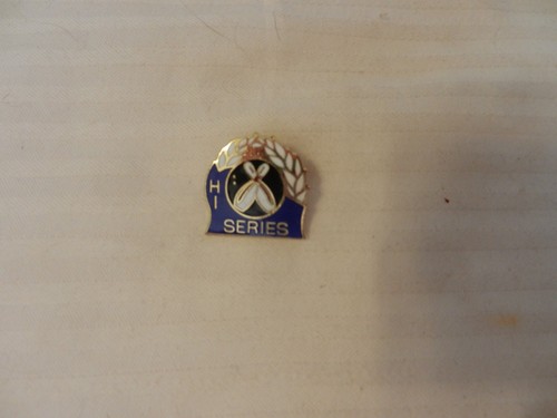High Series Game Award Pin Back Bowling Award Blue, White with pins