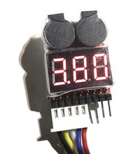 LiPo 🔋 Low Voltage Alarm & Cell Voltage Checker Tester 2-8s Adjustable  Turnigy