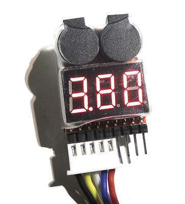 LiPo   Niederspannungsalarm & Cell Voltage Checker Tester 2-8s einstellbar Turnigy