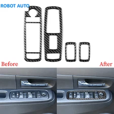 For Jeep Liberty 08-12 Real Carbon Fiber Interior Window Lift Switch Panel Trim