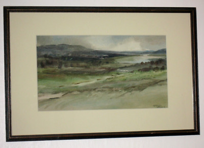 Anne Paterson Wallace, Aquarell, Landschaft, neu montiert.  handwerk.  Sehr guter Zustand