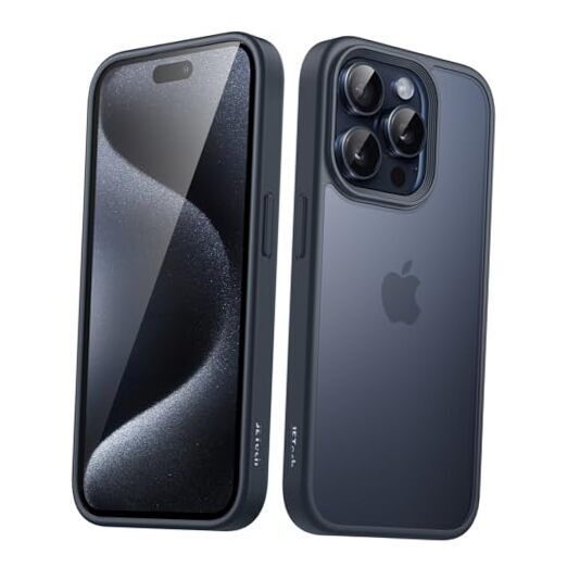 Matte Case for iPhone 15 Pro 6.1-Inch, Shockproof Military Grade Drop Blue
