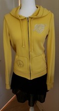 PINK Sweatshirt Yellow Hoodie Size S.P