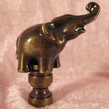 Detailed ELEPHANT LAMP FINIAL for old antique shade or lampshade