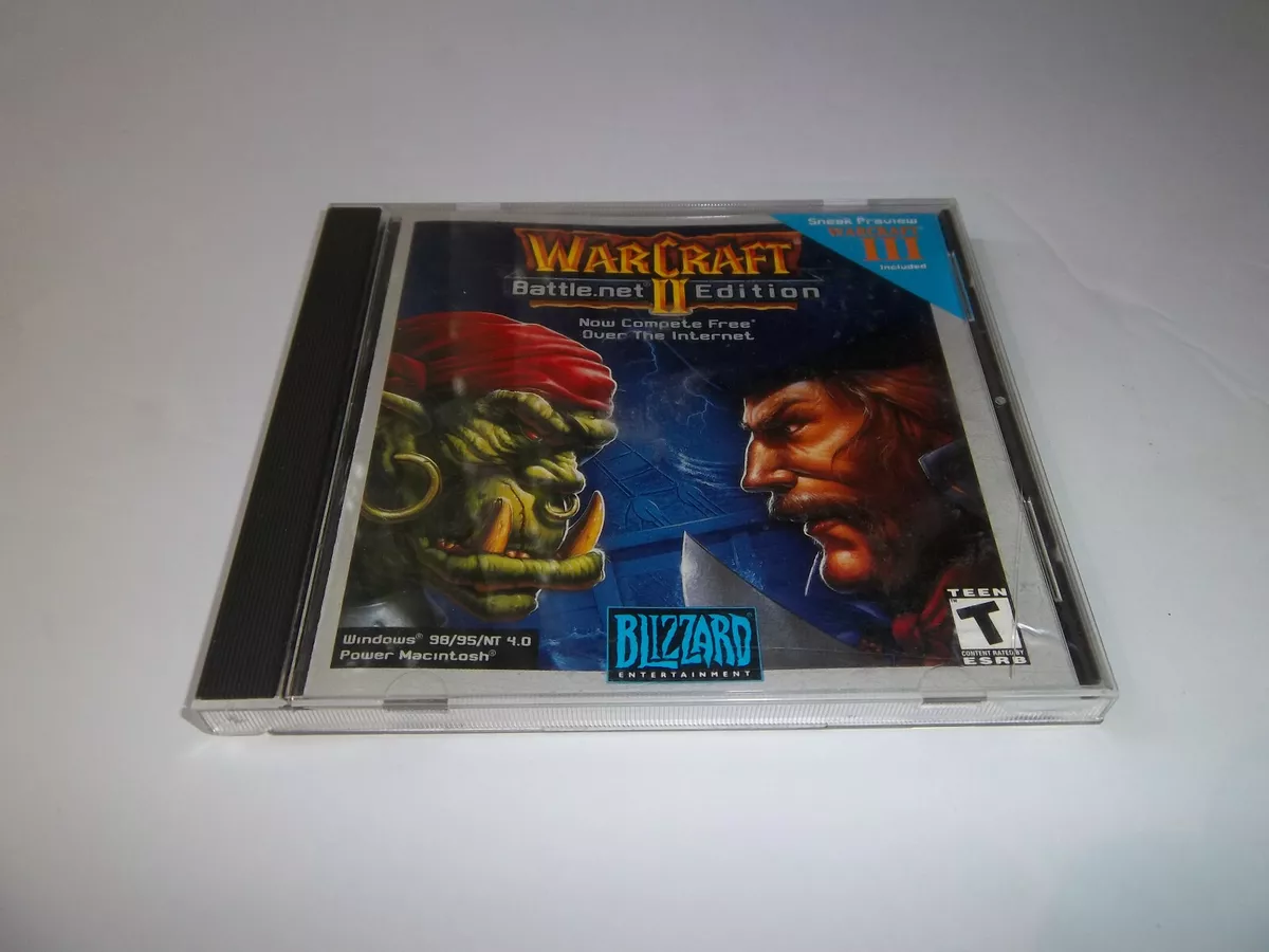 Warcraft II Battle.net Edition rare pc Game Blizzard Windows 95/98