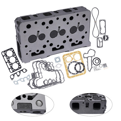 D1402 Complete Cylinder Head Assy & Full Gasket Set for Kubota Engine 1552103040