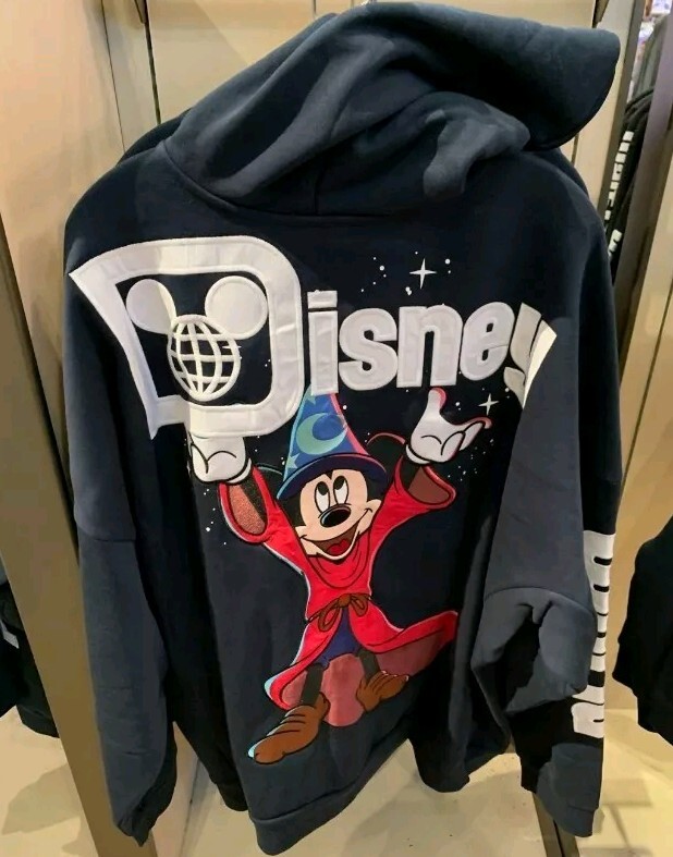 NWT!! 2025 Walt Disney World Sorcerer Mickey Navy Zip Hoodie