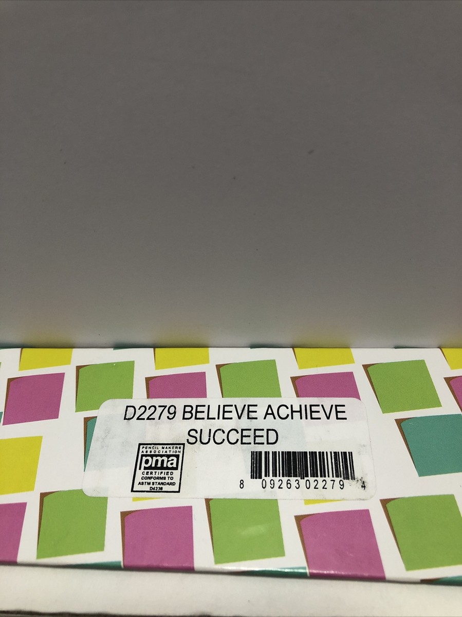 Pencils D2279 (believe Achieve Succeed) Pack Of 130