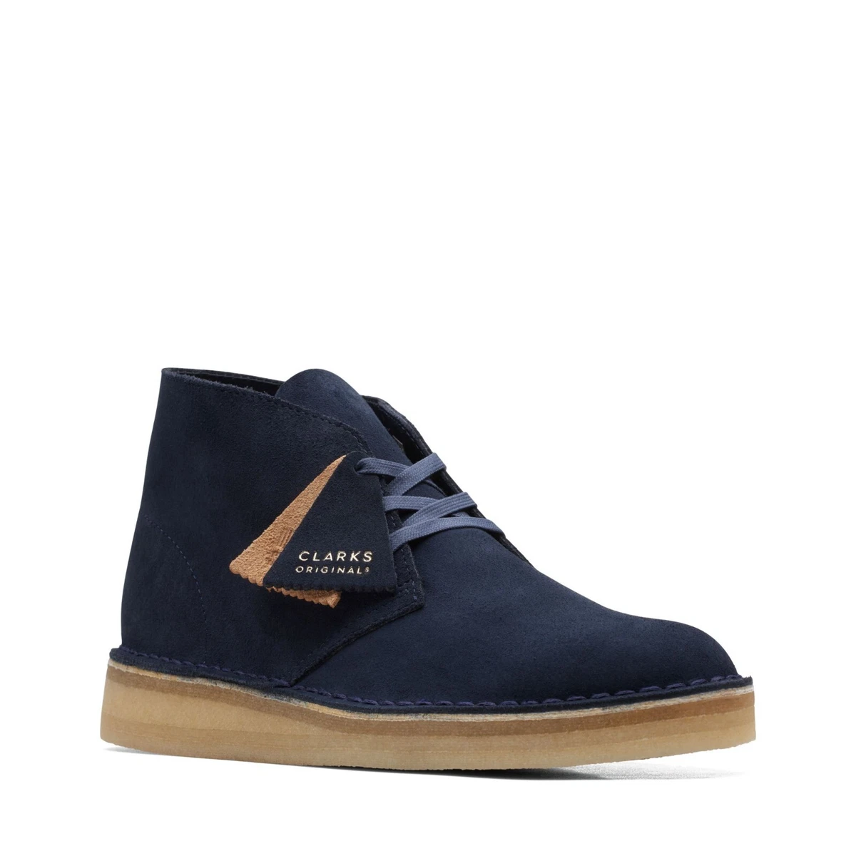 Clarks Original Size 10.5M Mens Desert Boot Suede Lace Up Navy Sashiko Marine Desert Blue Solid Boots for Men for Sale | Shop New & Used  main image 4