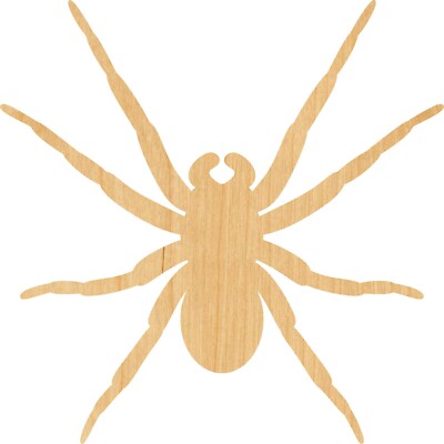 Spider 1 Laser Cut Out Wood Shape Craft Supply - Woodcraft Cutout