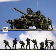 Homemade 1/72 Russian Armored Combat Team 8-persons Model without Vehicle 