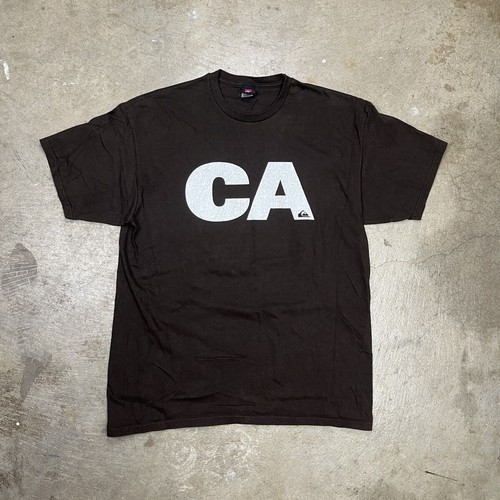 Vintage Quiksilver T-Shirt CA California Brown XL