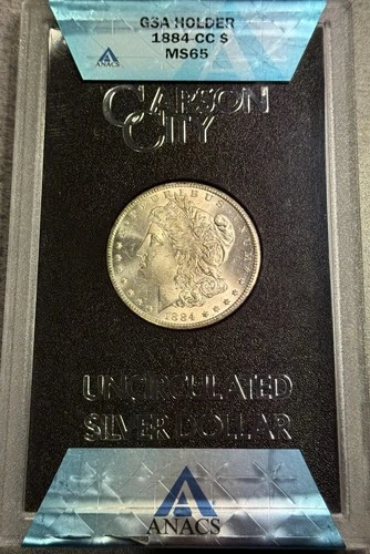 1884-CC Morgan Silver Dollar GSA Hoard ANACS MS65 No Box or COA Free Shipping