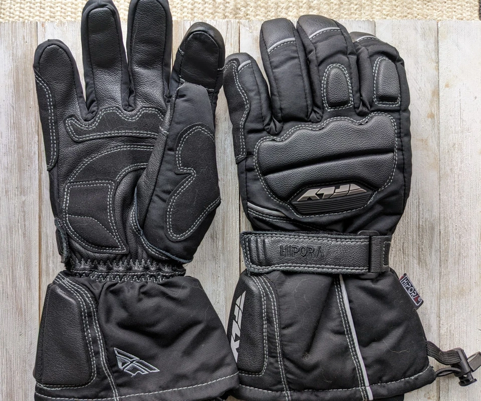 Guantes de turismo Fly Racing Hipora aislados Aurora para motocicleta negros - medianos Foto 2 de 2