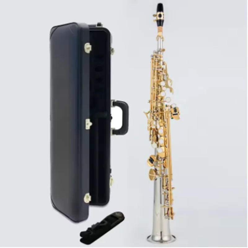 Straight B Flat Soprano Yanagisa W037 Saxophone Silvering sax with
