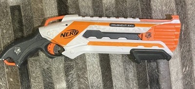 NERF N-Strike Elite Rough Cut 2 x 4 Blaster Spielzeug Dartpistole Kinder Schaumstoff Schießpistole sehr guter Zustand