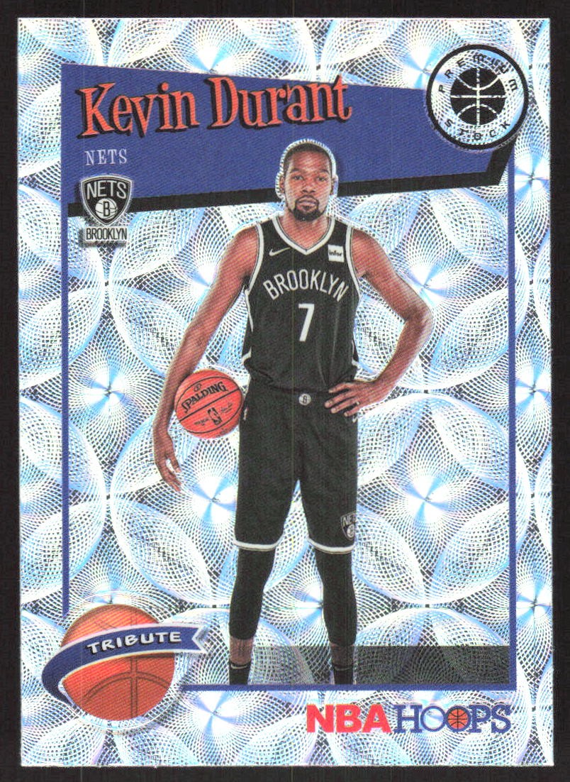 407I 2019-20 Hoops Premium Stock #284 Kevin Durant Prizms Silver Scope