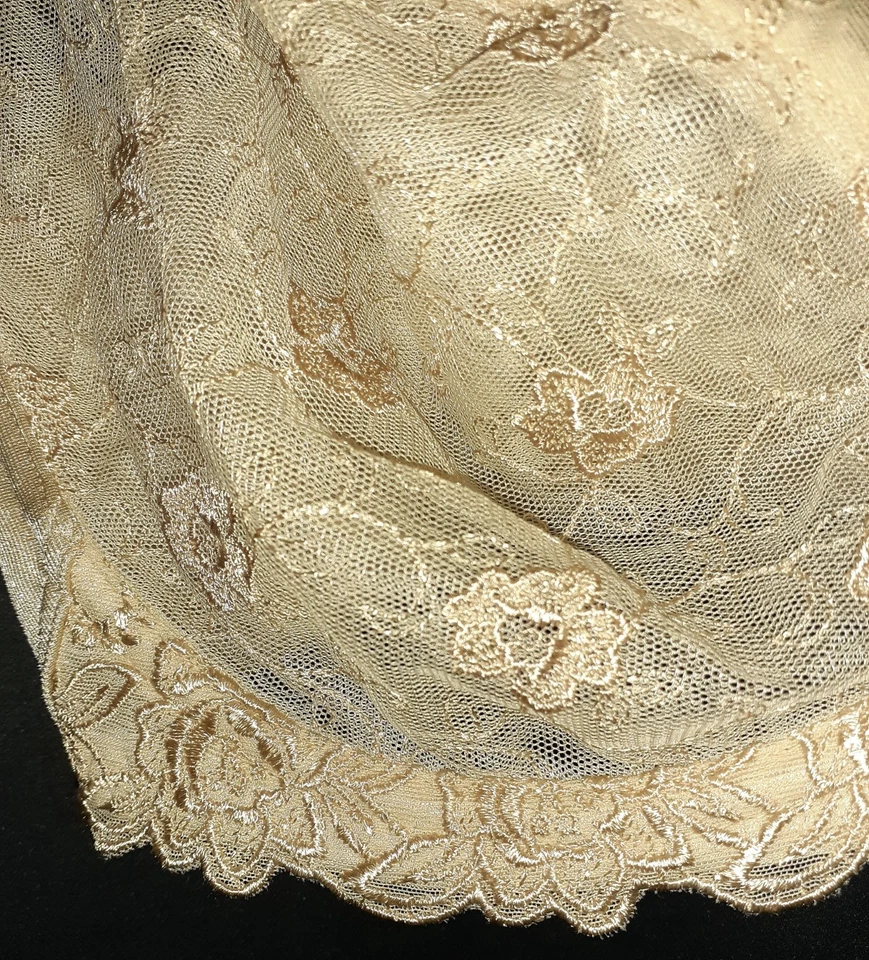 WACOAL 尺寸 40DDD 胸罩 米色 85720 文艺复兴玫瑰钢圈 — 第 2/4 张图片