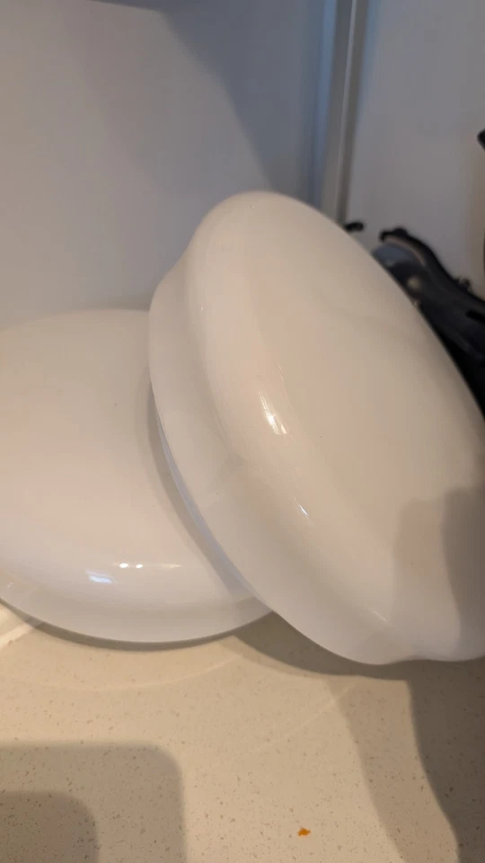 IKEA Bulkhead Ceiling Lights x 2 Frosted Glass Vintage Retro - Image 2 of 4