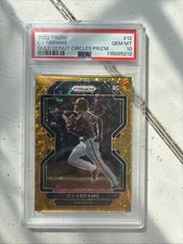 2022 Panini Prizm C.J. Abrams #12 Gold Donut Circle Prizm /10 (RC)