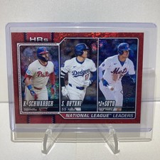 2026 Topps Schwarber Ohtani Soto National League HR Leaders /5 Red S Glitter #84