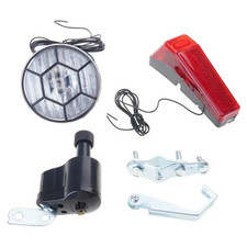 Kit d'éclairage Vélo Avant / Arrière Dynamo 6V Type Moto