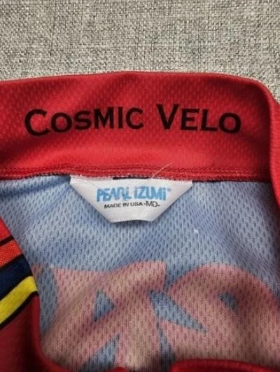 Camisa de Ciclismo Vintage Pearl Izumi Para Hombres Mediana Azul Velo Cósmico Hecha en EE. UU. Foto 3 de 4