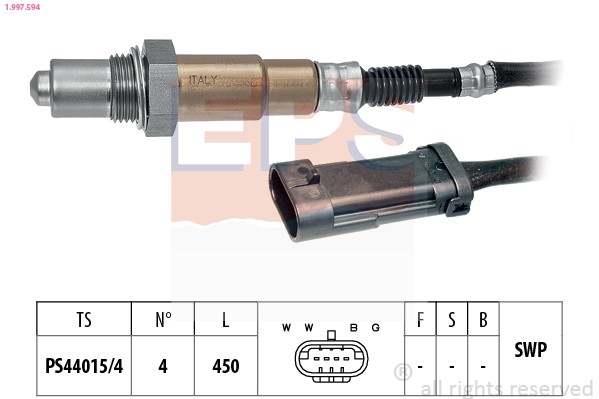 Lambda sensor Heated 1.997.594 EPS for DACIA RENAULT NISSAN - Image 4