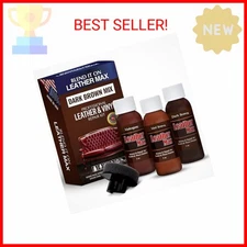 Leather Max Dark Brown Mix Vinyl and Leather Repair Kit - for Your Furniture, Ja
