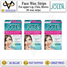 3x 16 Jolen Face Wax Strips For Sensitive Skin Upper Lip Chin Brows Hair Removal